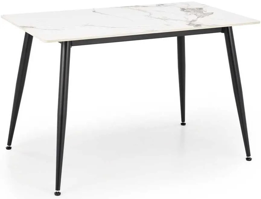 Jedálenský stôl Webster 120 cm, mramor / čierna