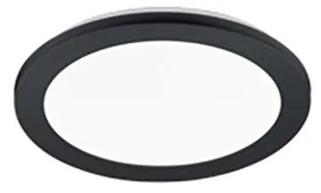 Okrúhle stropné svietidlo čierne 26 cm vrátane LED 3-stupňové stmievateľné IP44 - Lope