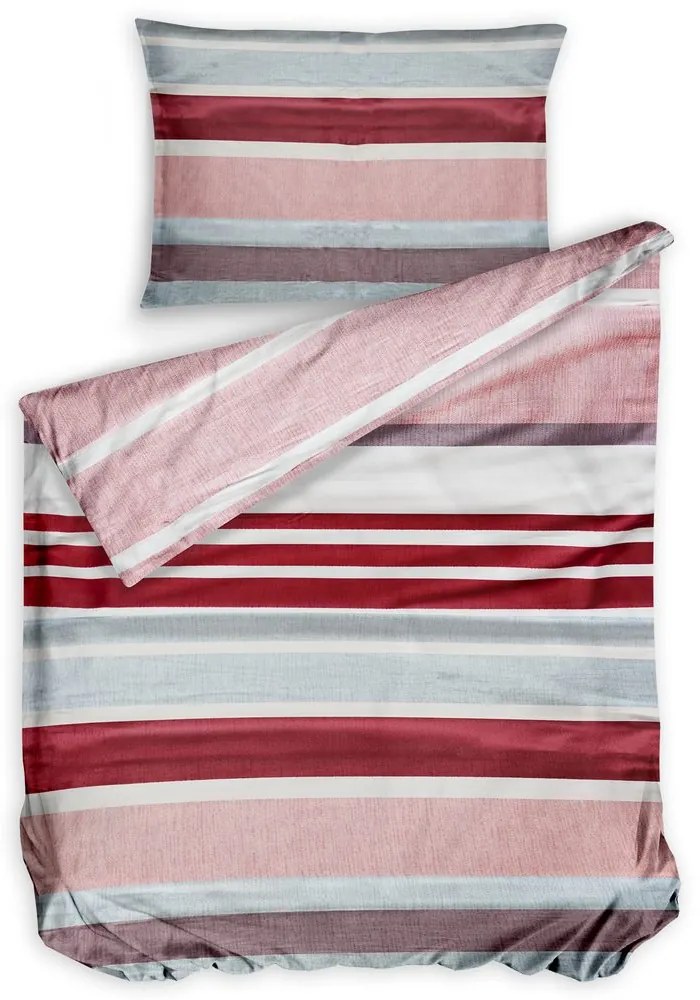 Bierbaum obliečka bavlnený satén 6699 Stripe Berries 140x200/70x90 cm