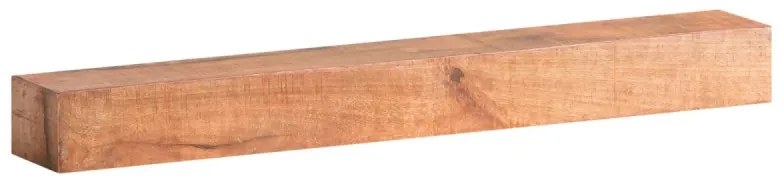 furniture-nabytek.cz - Masívna nástenná polica Country z mangového dreva, lakovaná, hnedá – 100 cm