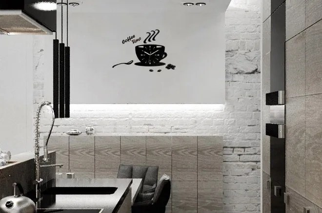 Moderné nástenné hodiny Cup Clock