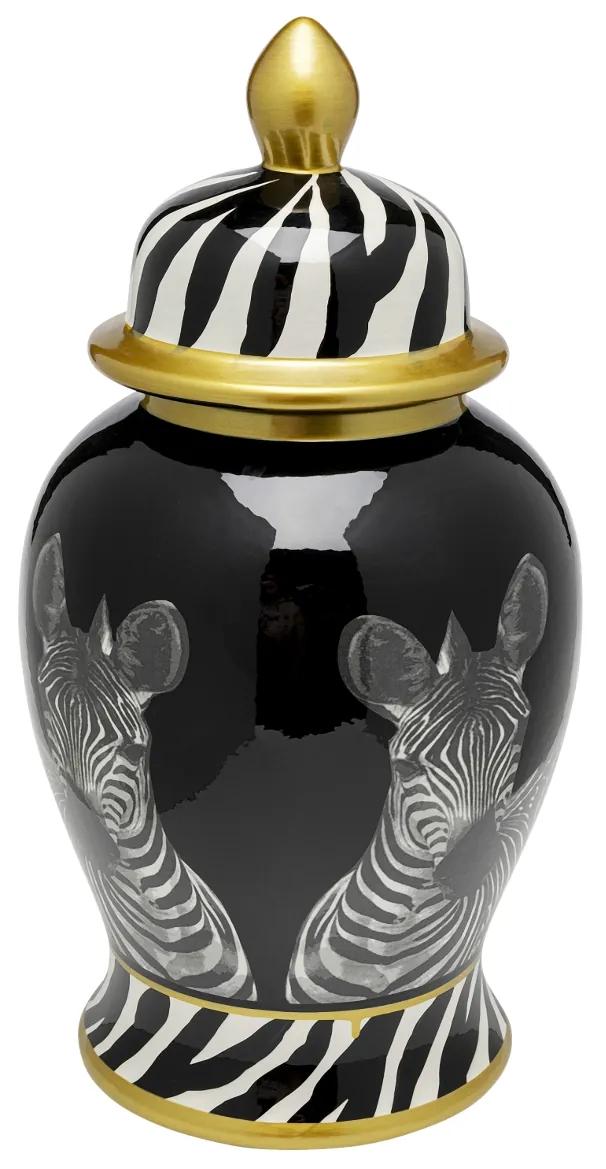 Zebra Face váza bieločierna 46 cm