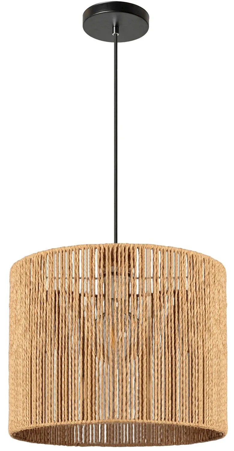 Toolight BOHO, stropné svietidlo s priemerom 25cm 1xE27 APP1323-1CP, čierna-hnedá, OSW-02410