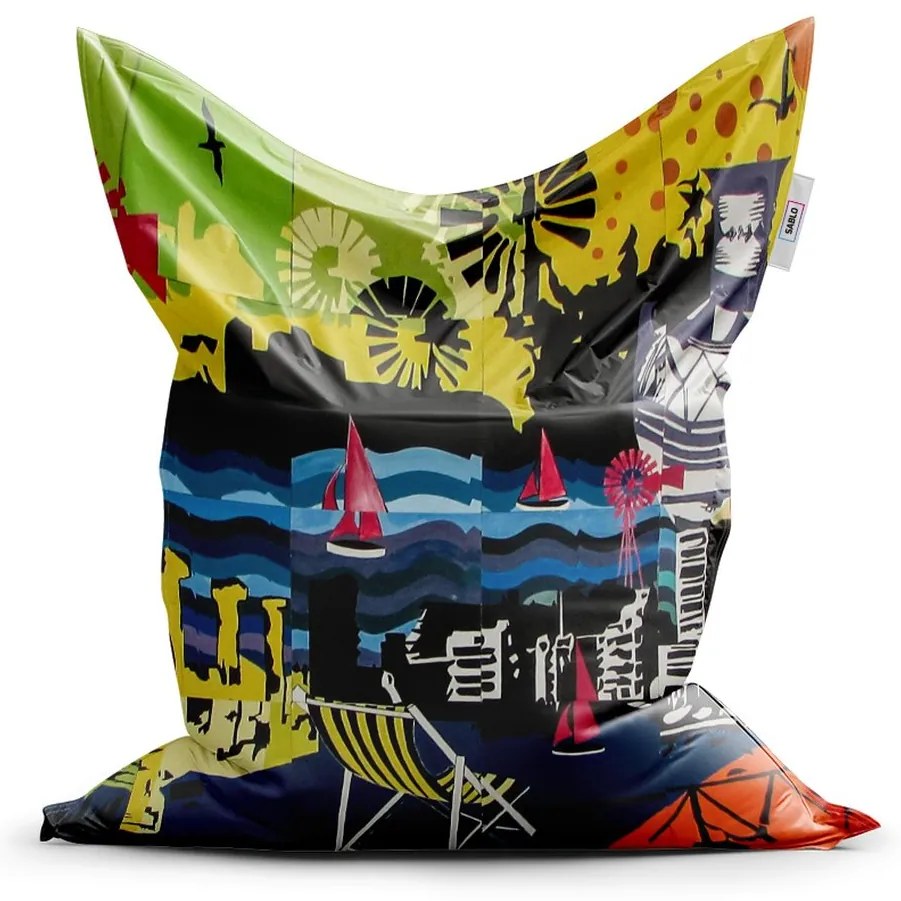 Sedací vak Classic maľba - detský, farebná