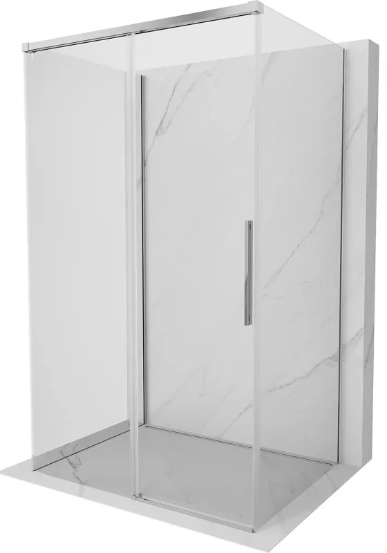 Mexen Rox-3S, 3-stenný sprchový kút 105 x 90 cm, 8mm číre sklo, chrómový profil, 8C2-105-090-01-00-3S