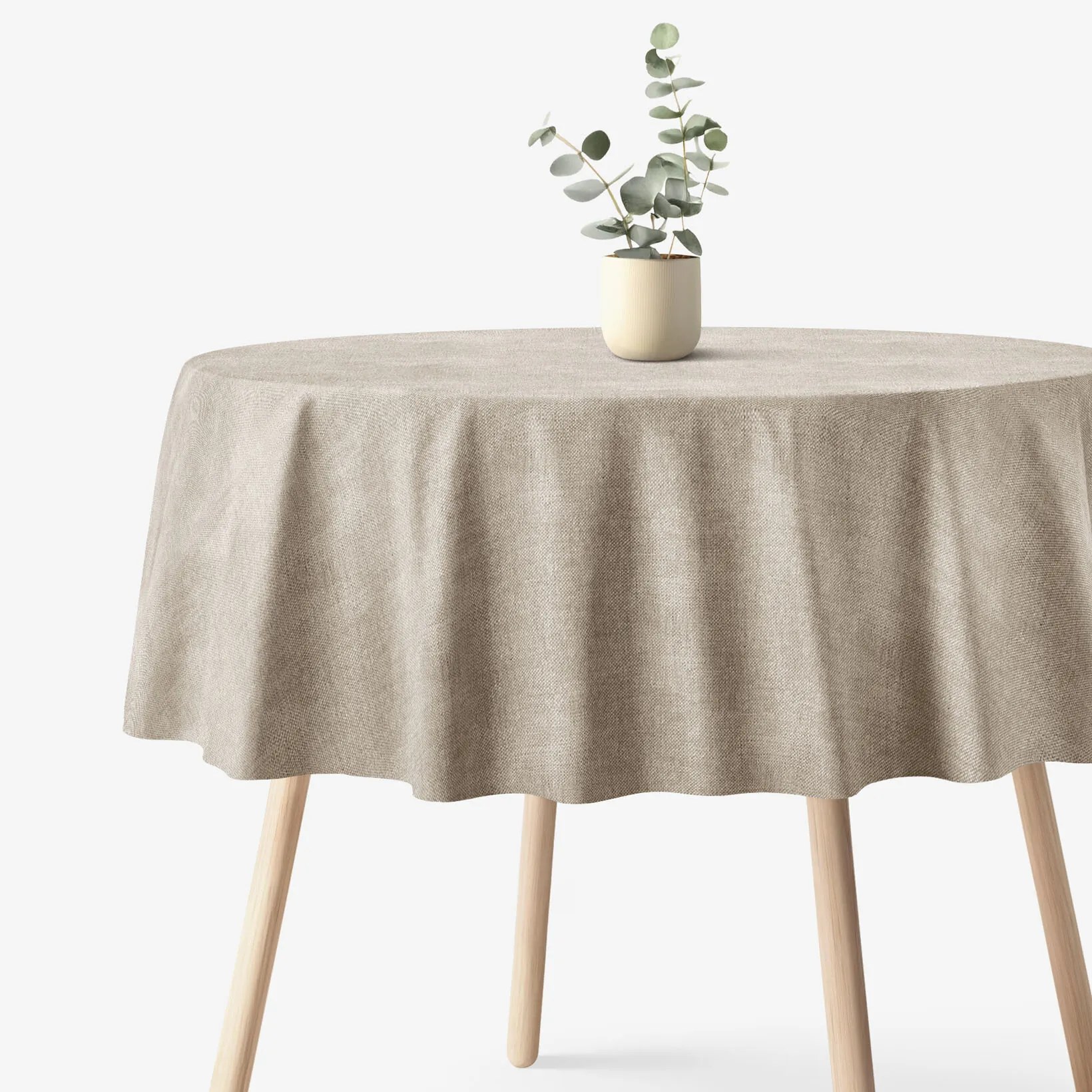 Goldea okrúhly obrus malaga - kávový režný Ø 100 cm Goldea okrúhly obrus malaga - kávový režný Ø 100 cm