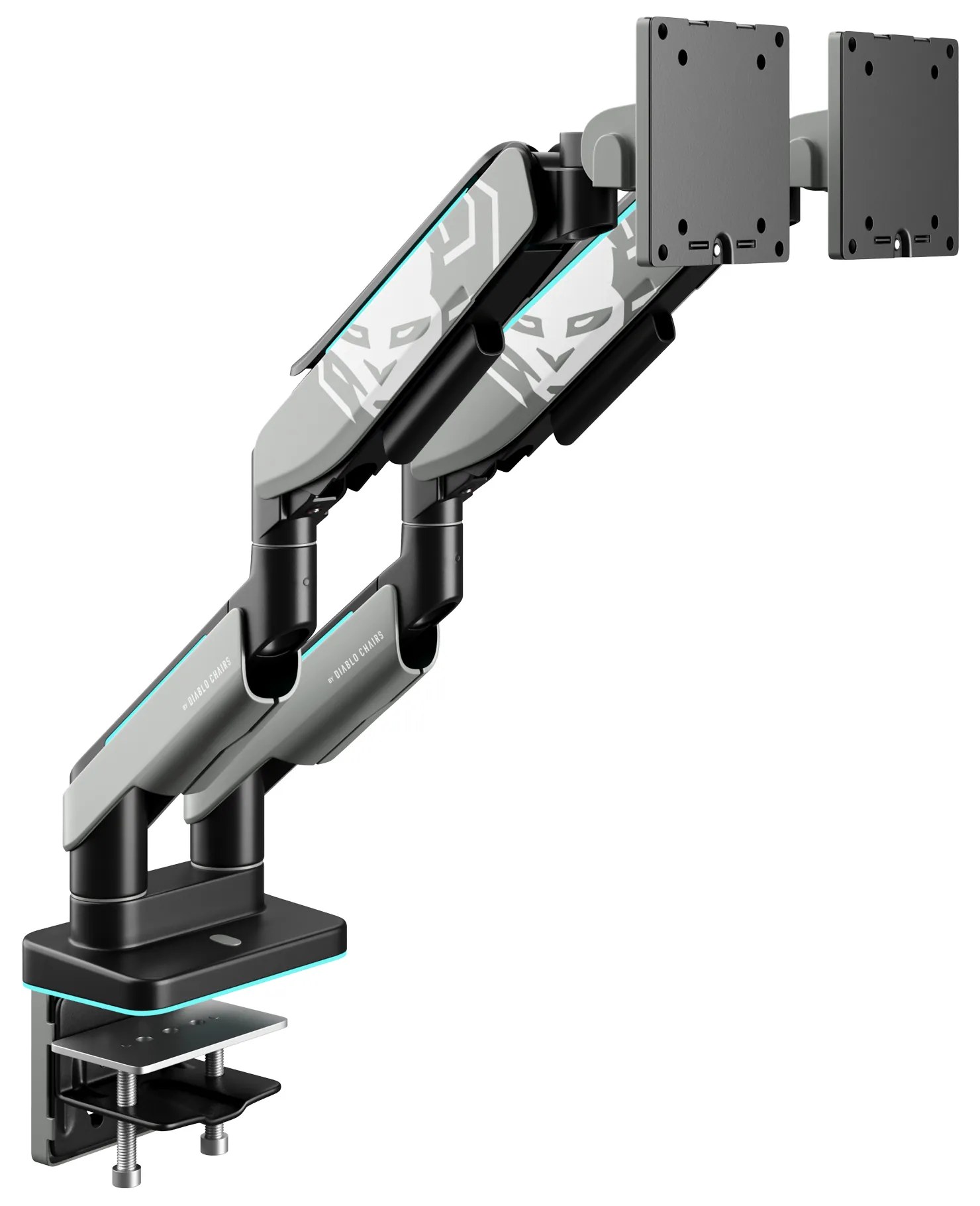 Dvojitý držiak na monitory 49 palcov, sivá-čierna RGB X-Arm Dual