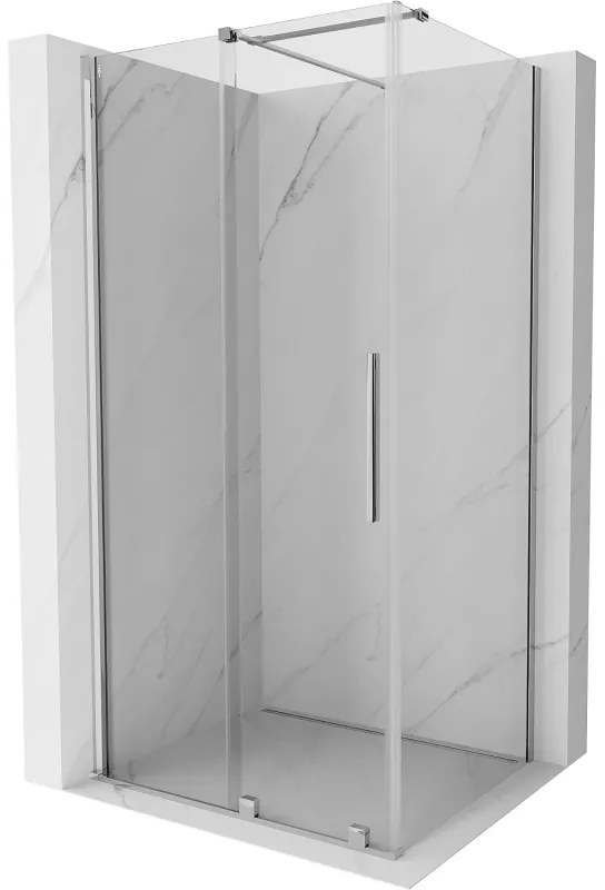 Mexen Velar, sprchový kút s posuvnými dverami 100(dvere) x 70(stena) cm, 8mm číre sklo, chrómový profil, 871-100-070-01-01