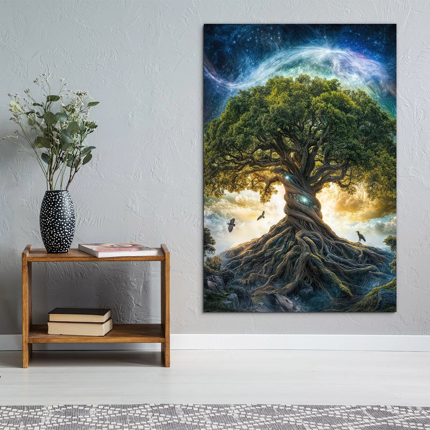 DUBLEZ | Drevený obraz stromu života - Yggdrasil