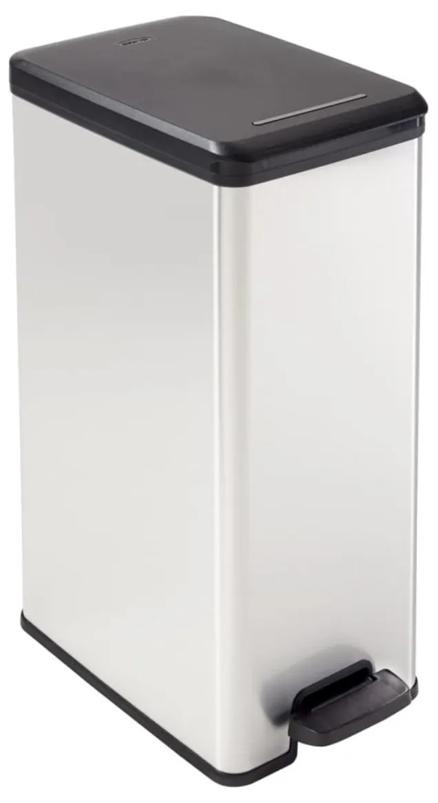 Curver Odpadkový kôš SLIM BIN 40L, strieborný