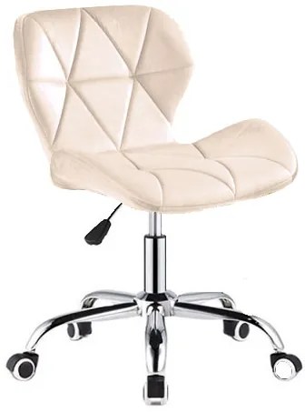 TRENDIE Zamatové otočné kreslo Manhattan béžové