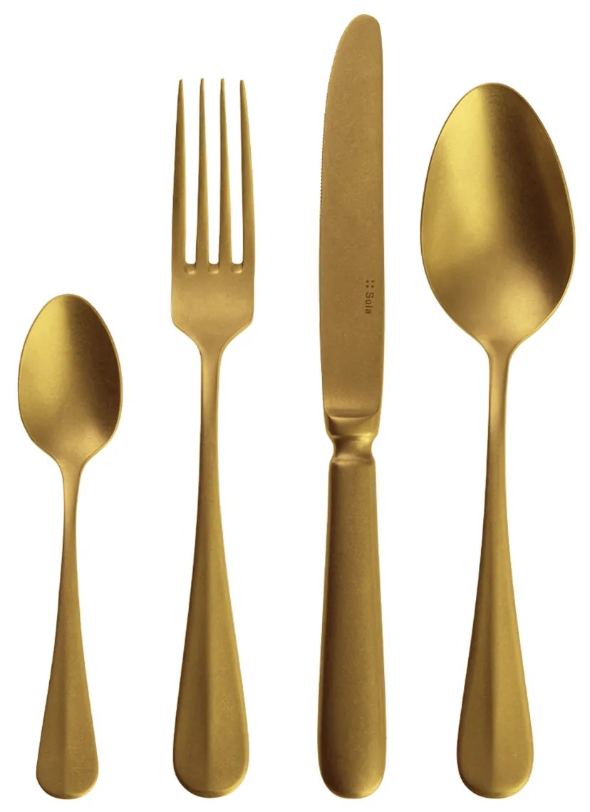 Príborový set 24 ks - Baguette Vintage PVD Gold Stone Wash - 123321
