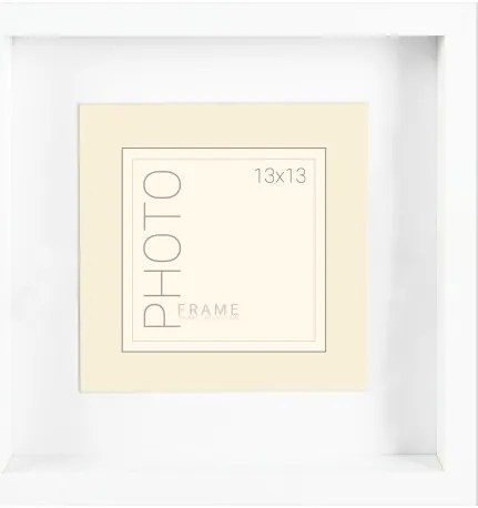 Rám 13x13/19x19, kazeta biela