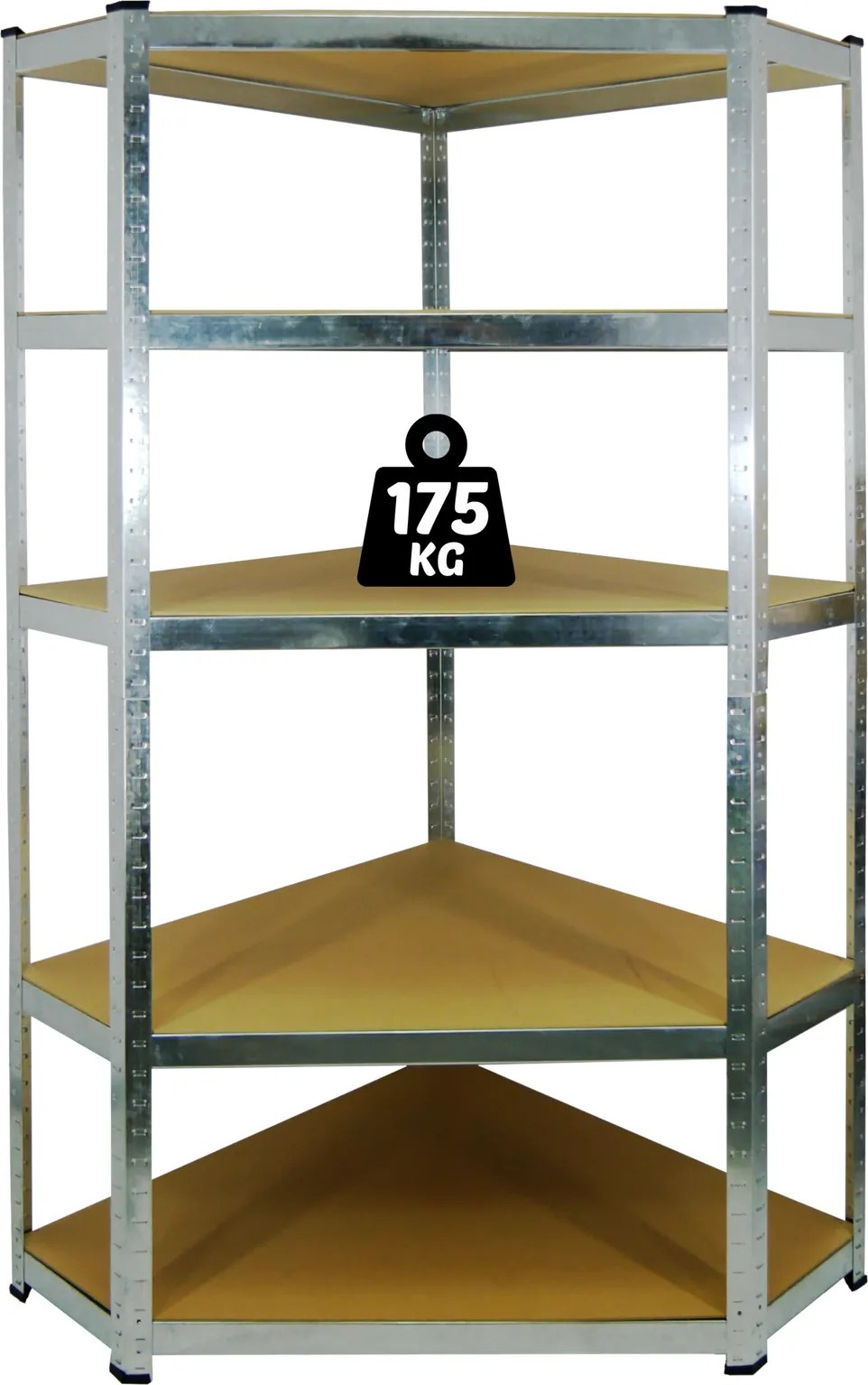 ROHOVÁ POLICA, 5 ÚROVŇOV, 180 x 90 x 30 CM, NOSNOSŤ POLICE: 175 KG *0892