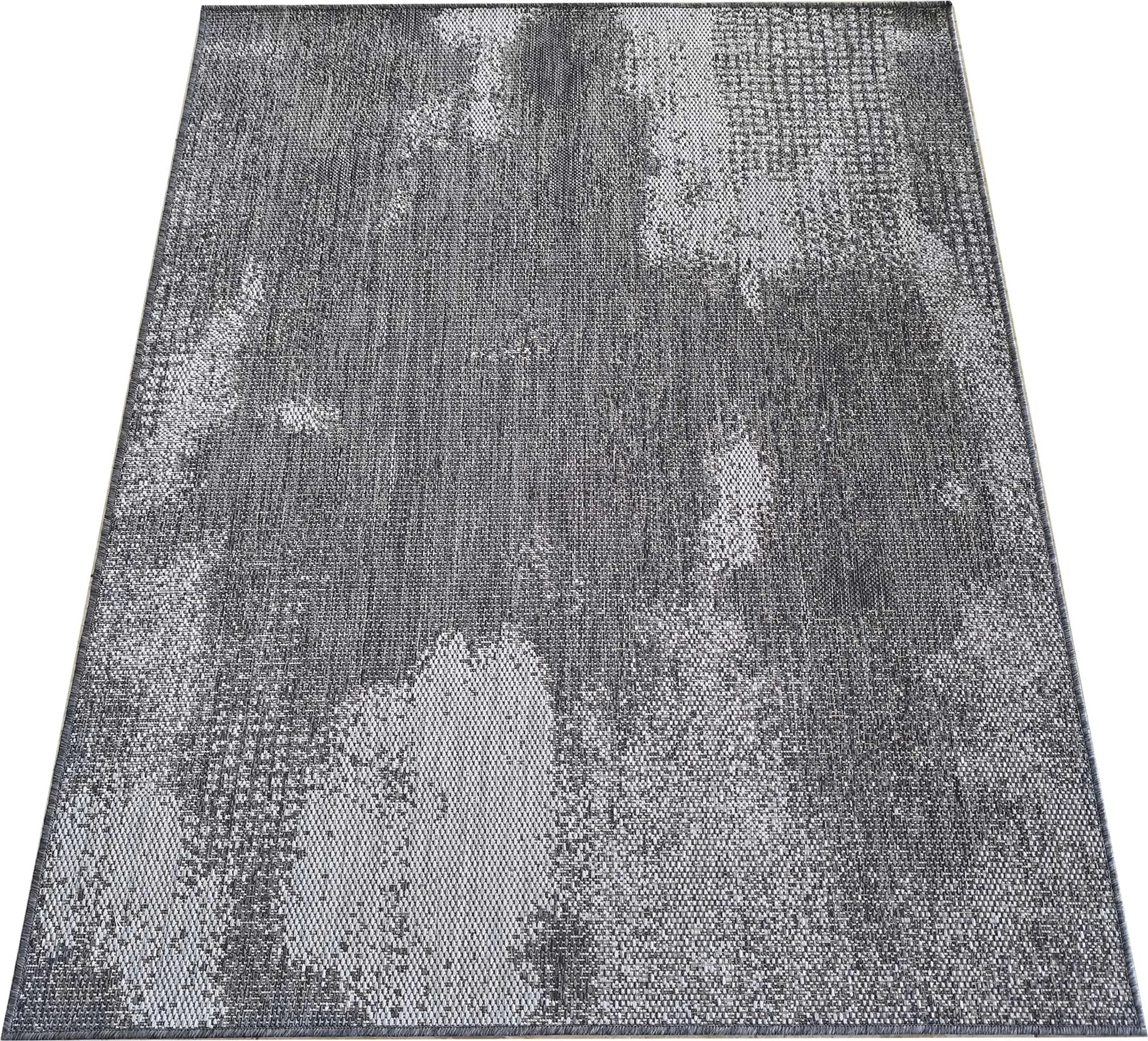 DY Sivý obojstranný koberec z lana s abstraktným vzorom Zara 10 Rozmer: 120x170 cm