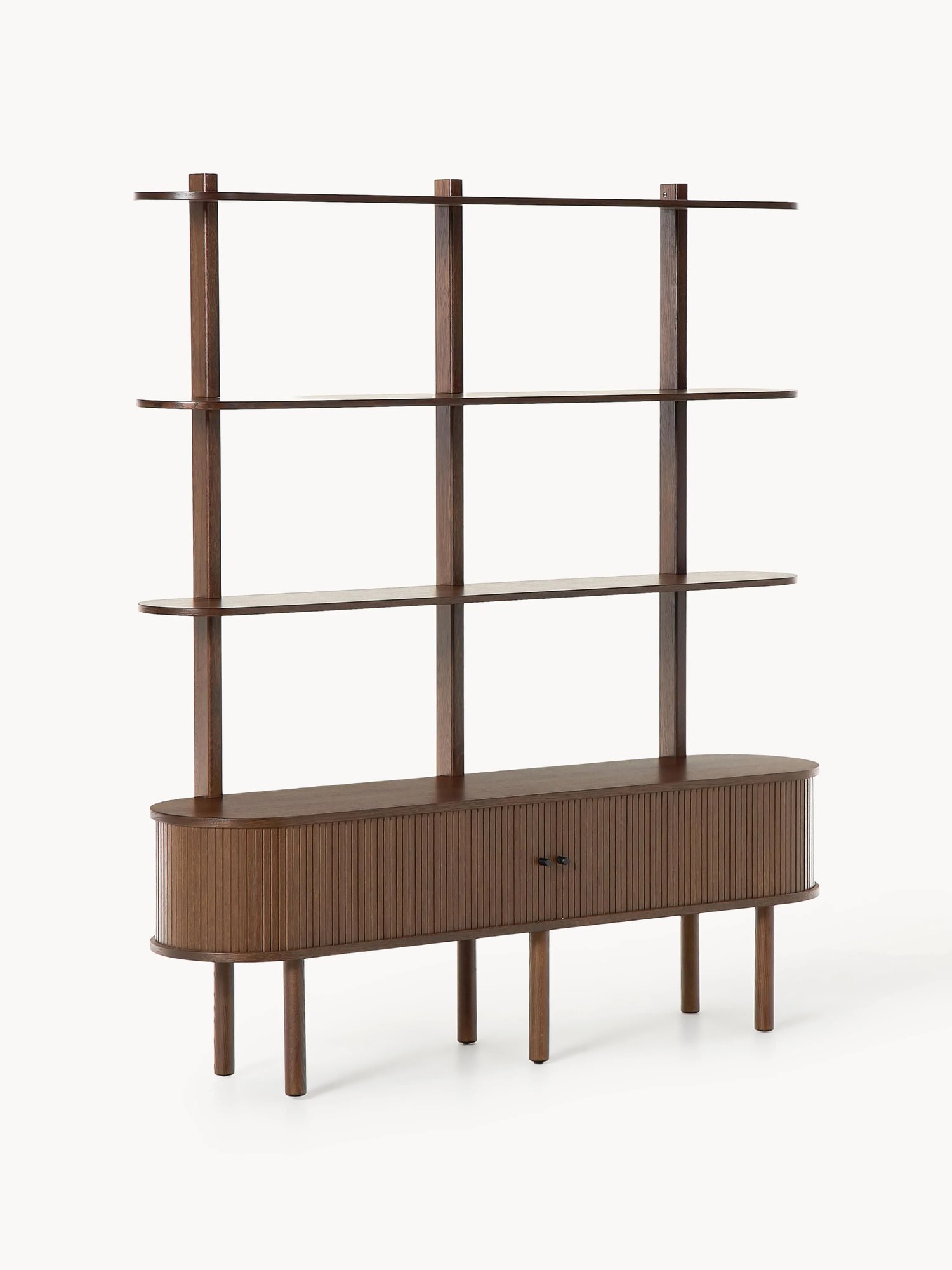 Regál's drážkovanou prednou stranou Calary