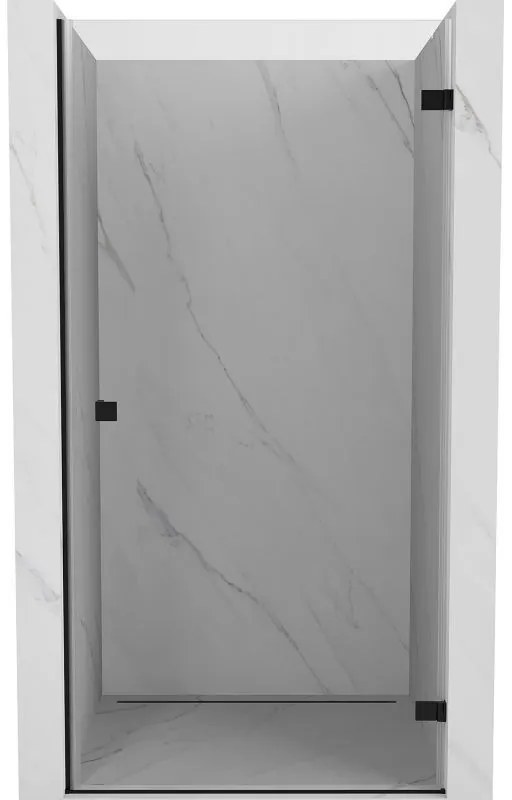 Mexen, Mexen Lunar-B Otočné pravé sprchové dvere 100 cm, transparentné, čierne - 832-100-000-70-00-P