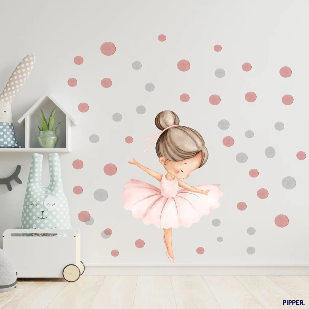 Textilná nálepka na stenu Baletka