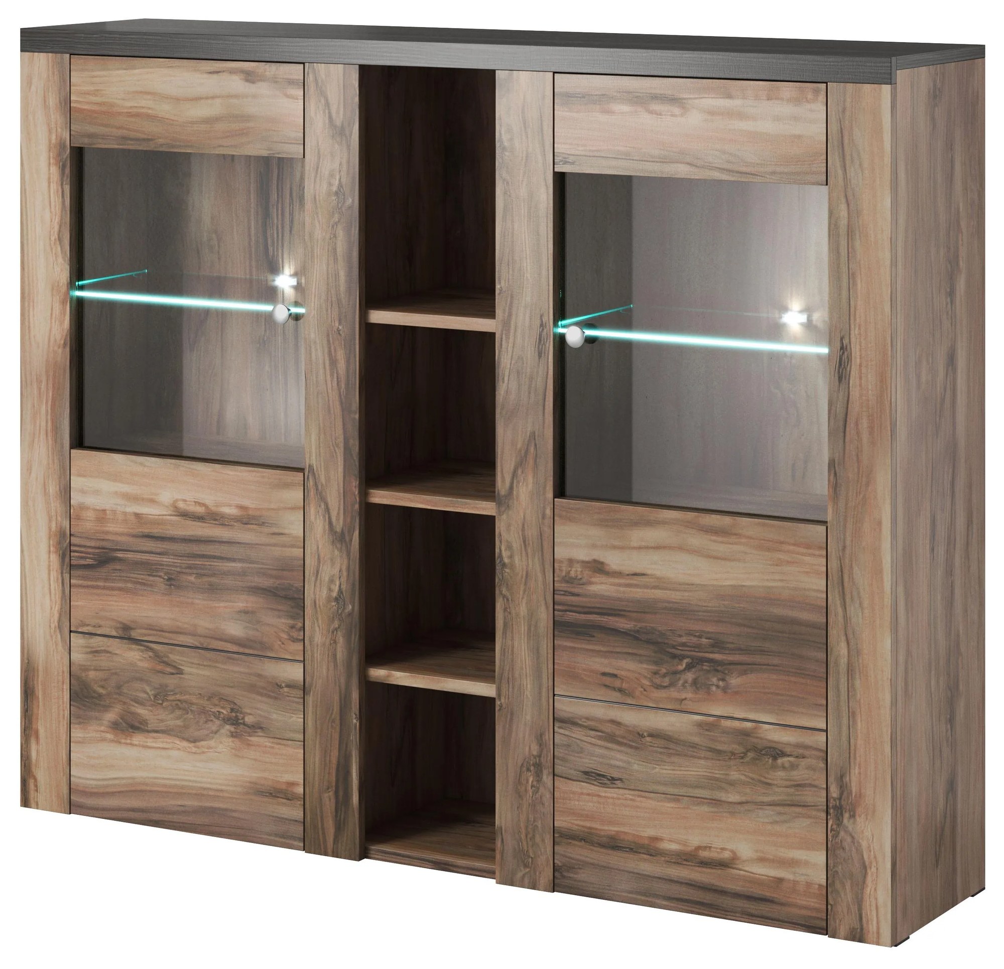 Vitrína Larita Typ 46 (orech). Akcia -19%. Vlastná spoľahlivá doprava až k Vám domov. 1030510