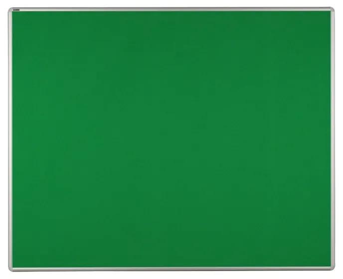 Textilná nástenka ekoTAB v hliníkovom ráme, 1500 x 1200 mm, zelená