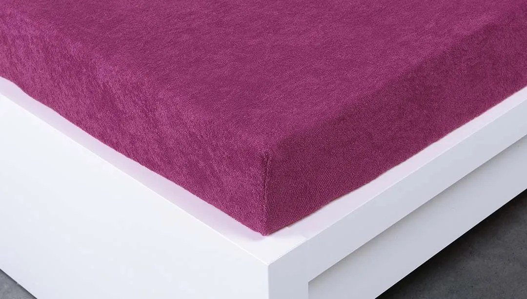 Froté plachta 90 × 200 cm Exclusive – purpurová