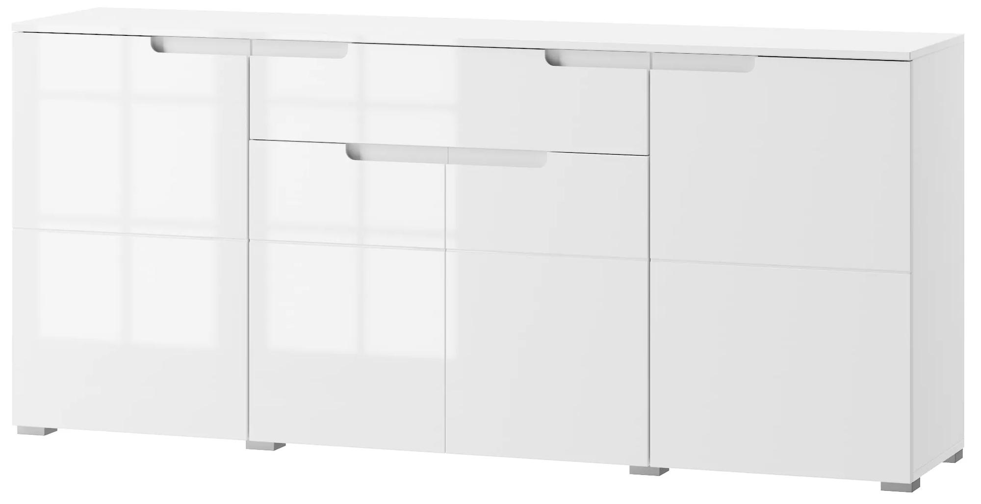 Komoda Sallosa 36 (biela + lesk biely). Vlastná spoľahlivá doprava až k Vám domov. 1068237