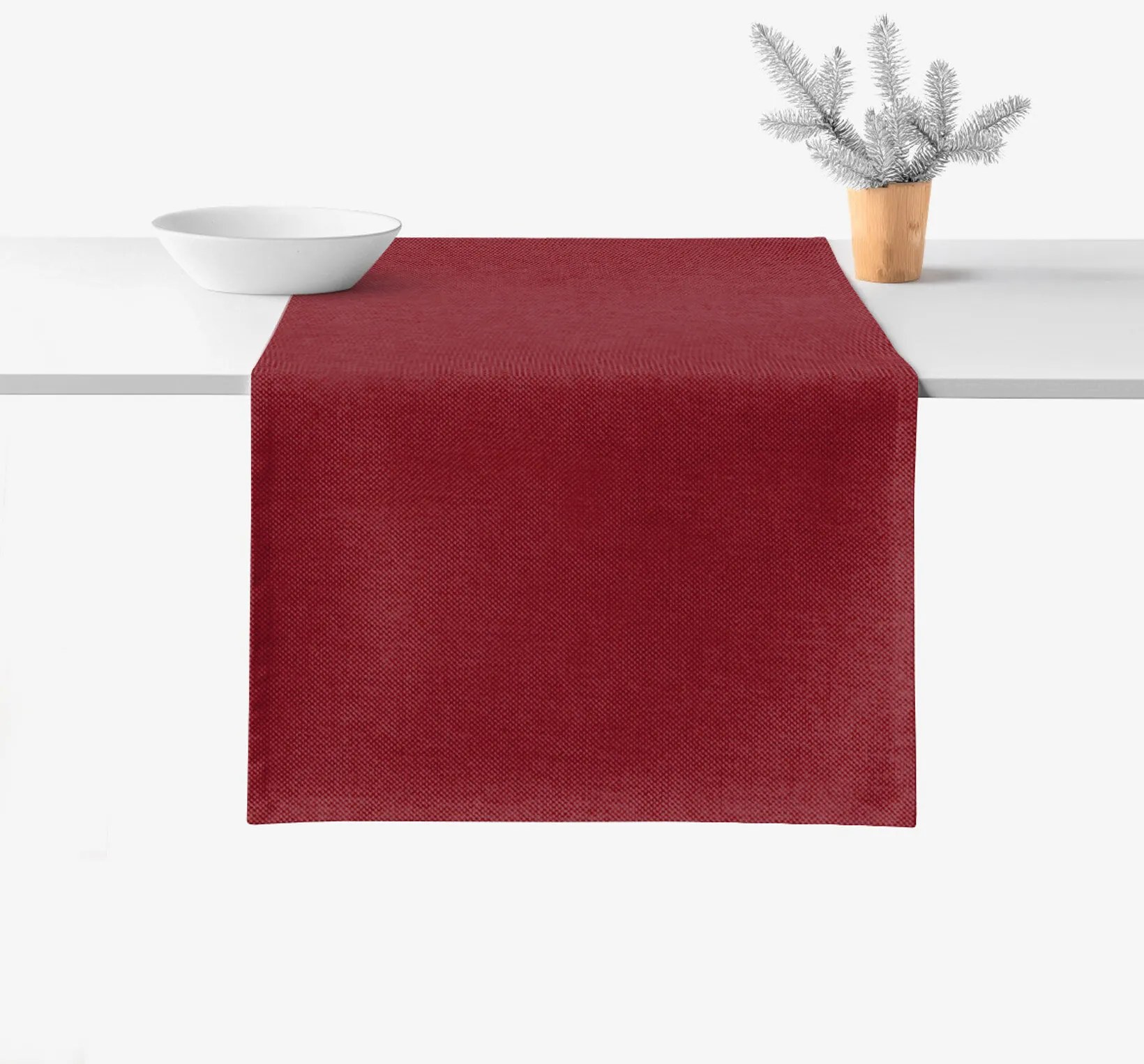 Goldea vianočný behúň na stôl malaga - tmavo červený 35x140 cm