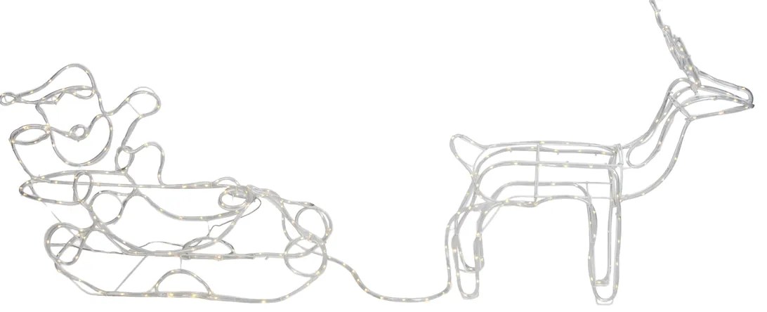 Vianočná stojaca lampa Sob so sánkami 176 cm vrátane LED s časovačom IP44 - Sori