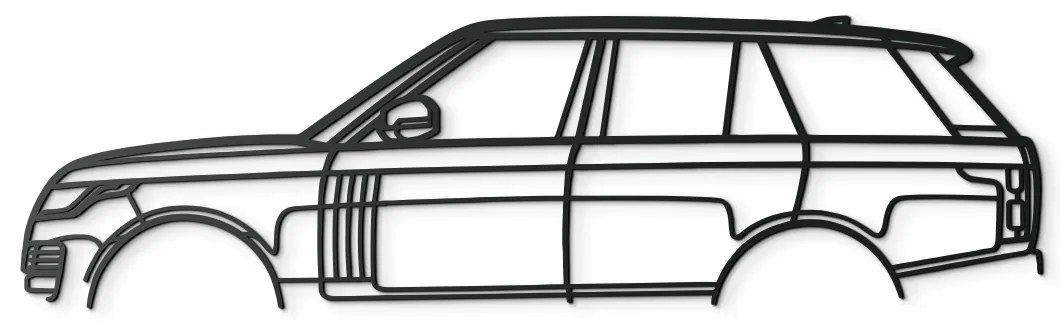 drevko Obraz Range Rover Vogue Rozmer obrazu: 24,5 x 86 cm, Farba dekorácie: Čierna