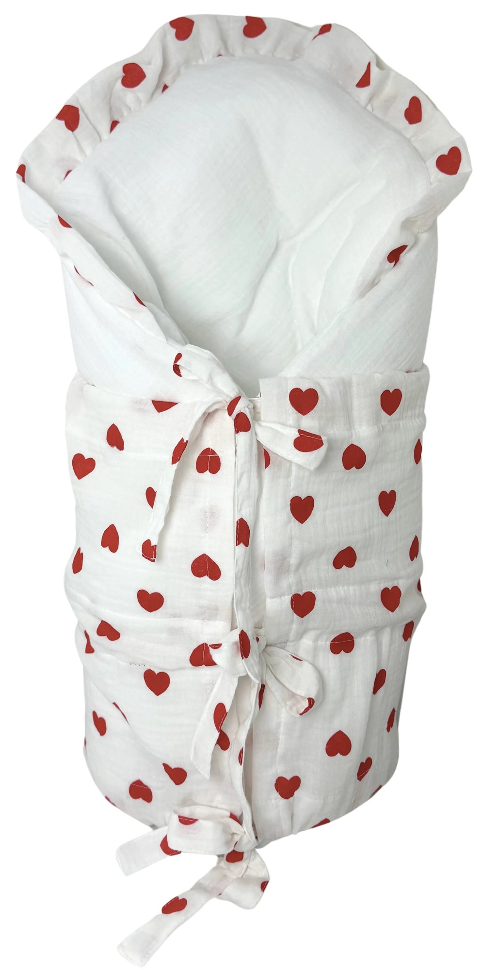 INTERMEDIC SK Obliečka na zavinovačku mušelín - Love Red 73x73 cm Veľkosť: 73x73 cm