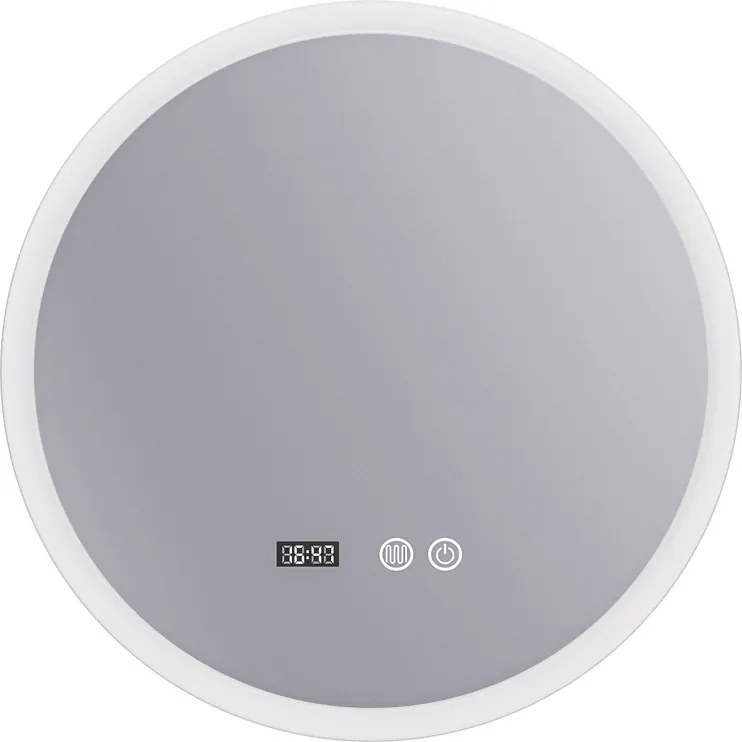 Erga Deam, okrúhle LED zrkadlo 50cm, 3 farby svetla, predné osvetlenie, vyhrievacia podložka proti zapareniu, ERG-V01-Deam-5050-CL