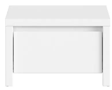 Nočný stolík BRW Kaspian KOM1S (biela + biela matná). Akcia -30%. Vlastná spoľahlivá doprava až k Vám domov. 798838