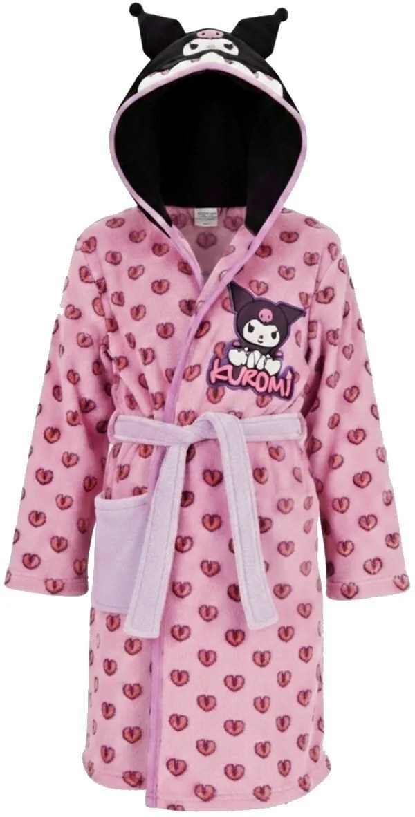 Dievčenský flísový župan Kuromi s kapucňou, 98 / 104