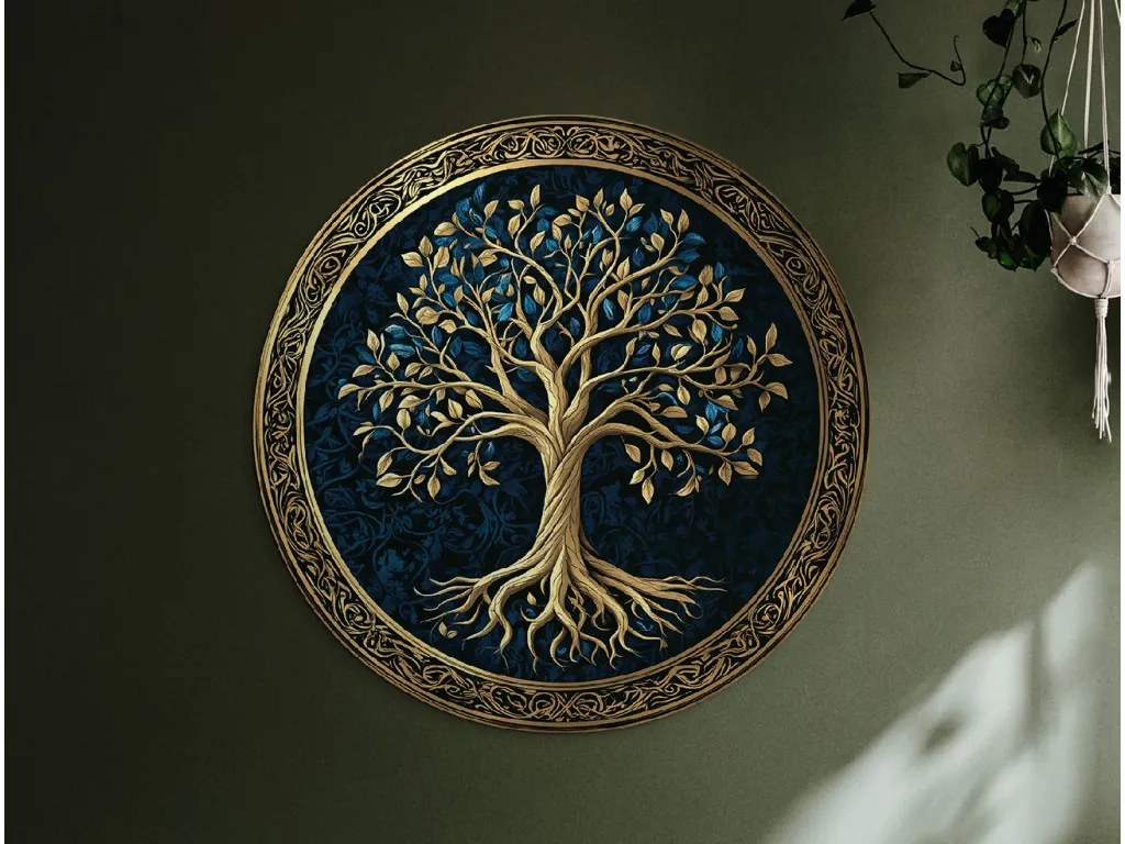 drevko | Okrúhly Strom života Spomienka 45 x 45 cm