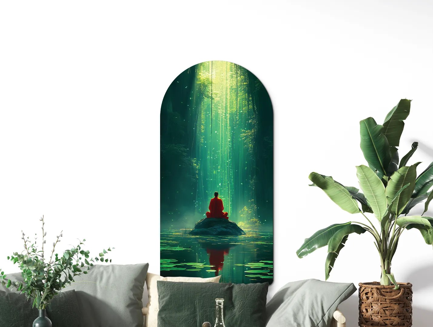 drevko | Obraz Meditácia na jazere 90 x 45 cm