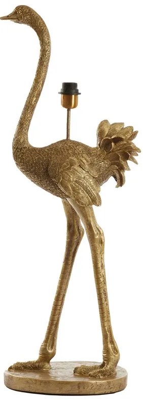 Bronzová antik stojaca lampa pštros Ostrich bronze - 38*27*95 cm / E27