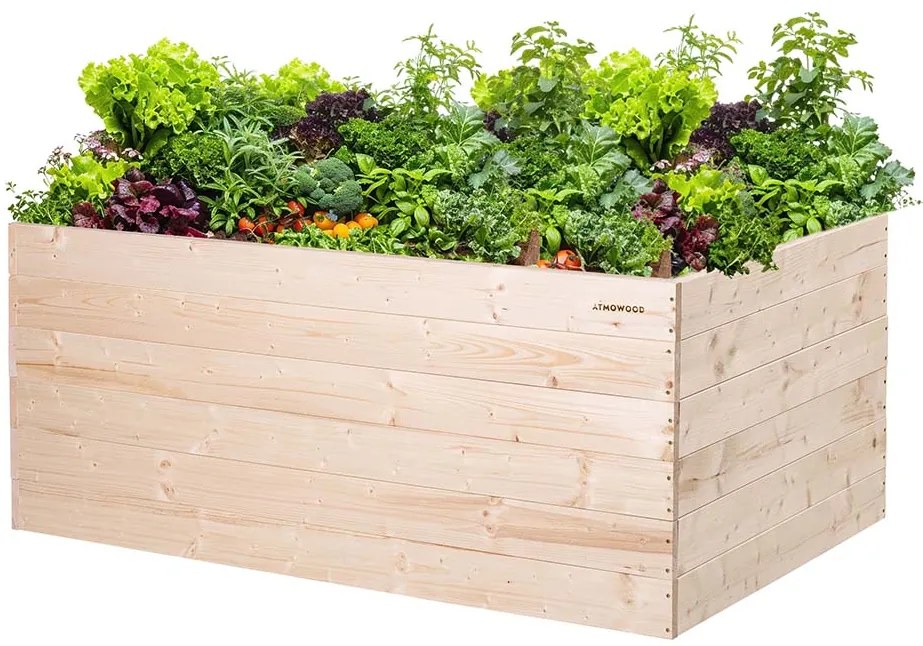 ATMOWOOD Drevený vyvýšený záhon 140 x 80 x 60 cm