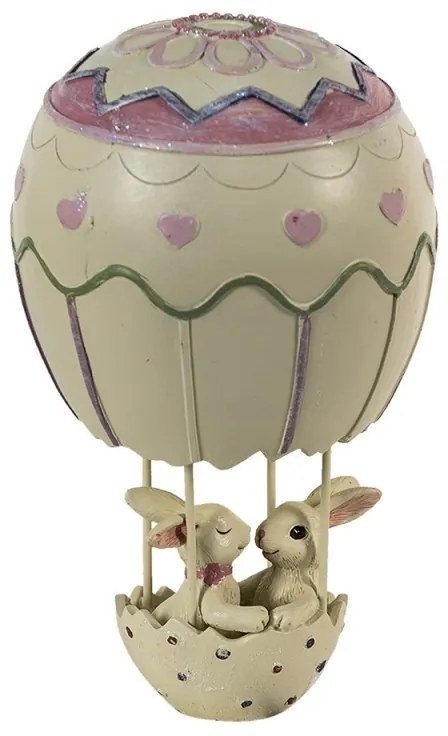 Dekorácia zamilovaných zajačikov v balóne - 11*11*19 cm Dekorácia zamilovaných zajačikov v balóne - 11*11*19 cm