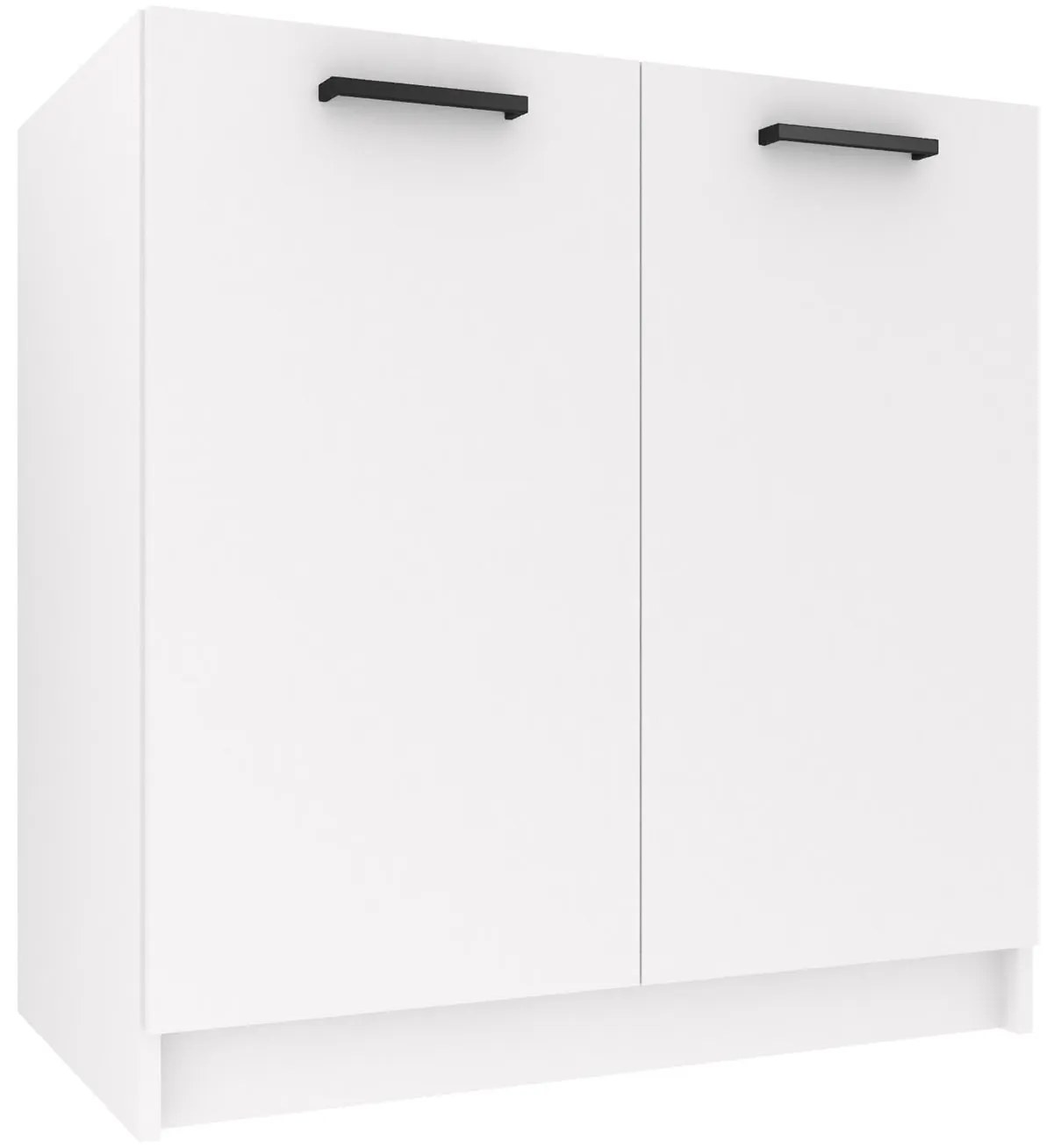 Kuchynská skrinka Belini drezová 80 cm biely mat bez pracovnej dosky TOR SDZ80/0/WT/WT/0/B1