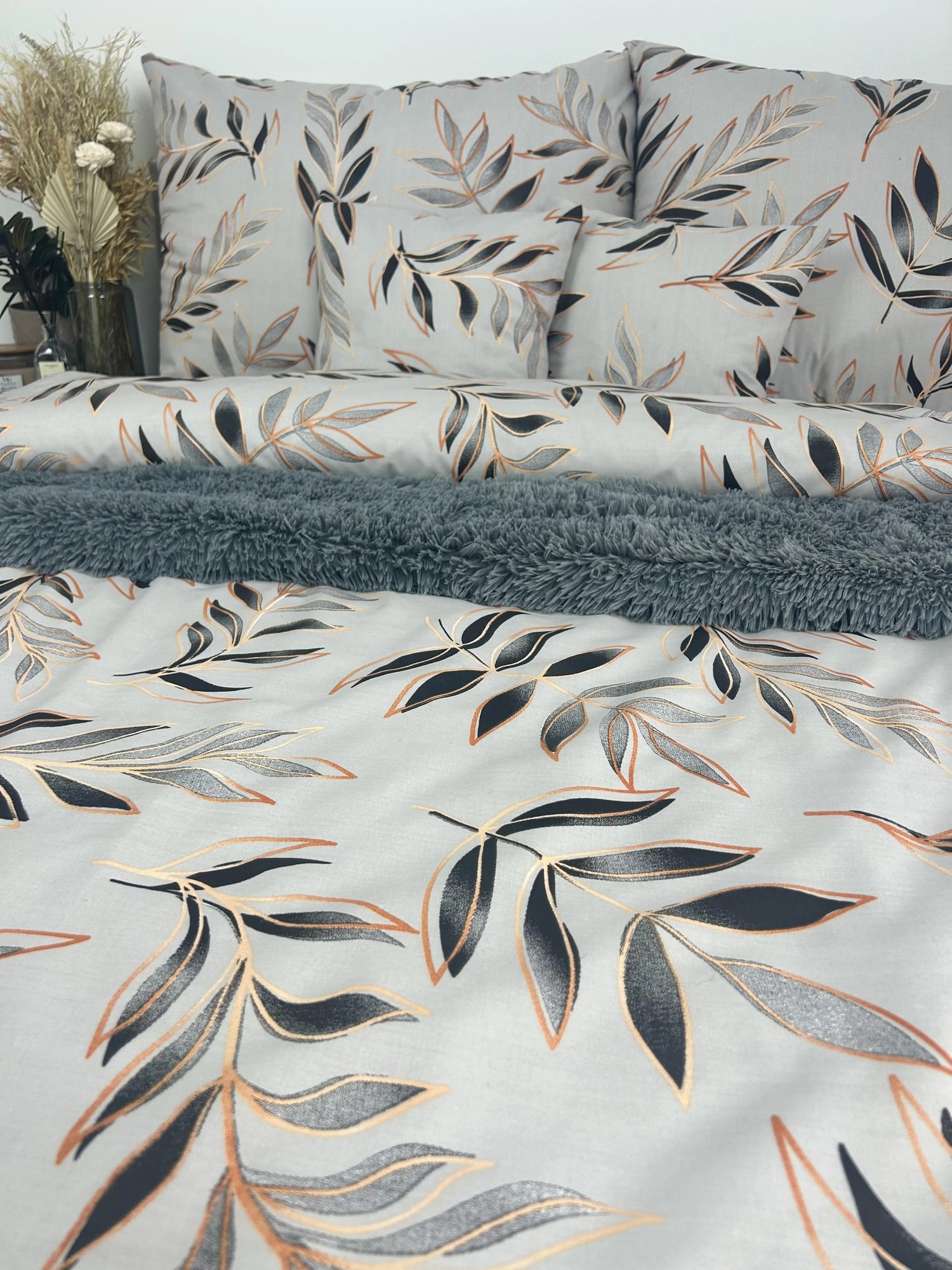 INTERMEDIC SK Posteľná obliečka Sivá Oáza 140x200/70x90 cm