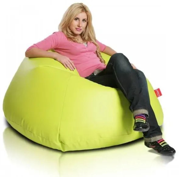 INTERMEDIC SK - Sedací vak MAXI 140x70 cm | extra veľký vak na sedenie a ležanie, 570 l Farba: E16 - Zelená olivová svetlá (Ekokoža)