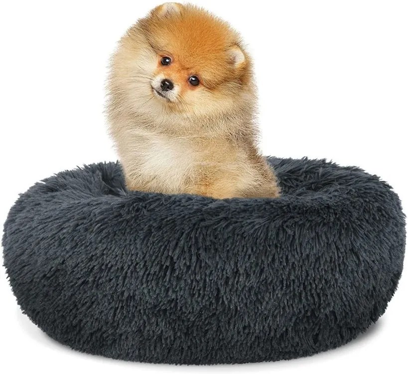 Pelech pre psa, okrúhly, tmavo šedý, 40 cm Pelech pre psa, okrúhly, tmavo šedý, 40 cm