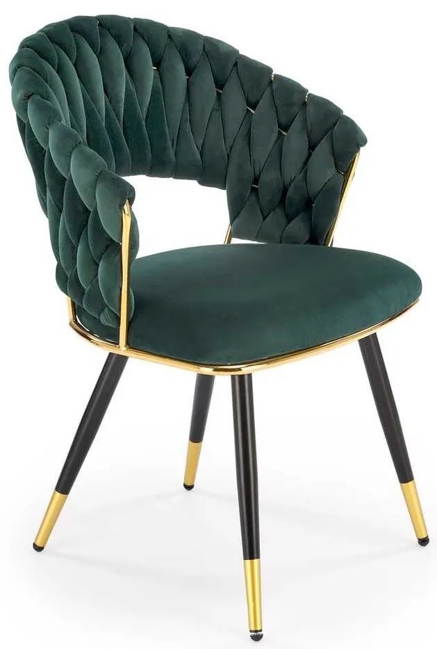 Jedálenská stolička Oakley, tmavo zelená