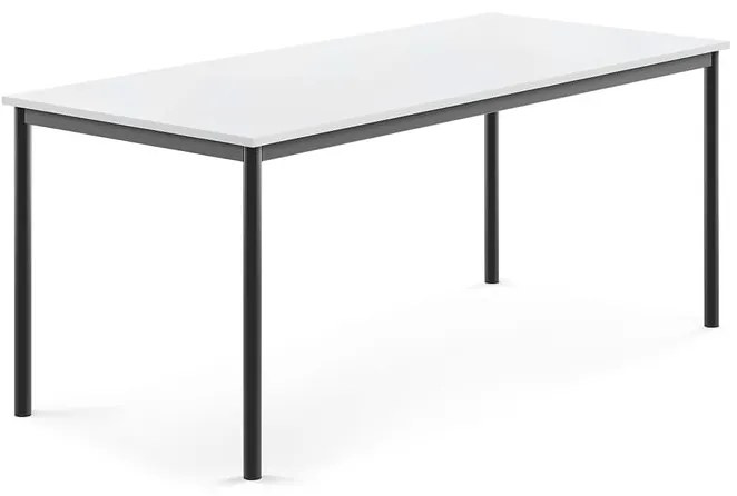 Stôl SONITUS, 1800x800x720 mm, HPL - biela, antracit