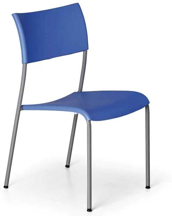 Plastová jedálenská stolička FOREVER, modrá