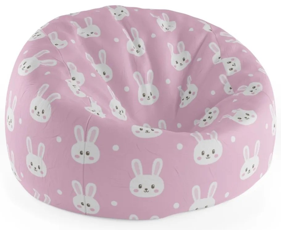 Sedací vak Cocoon zajačiky - detský, ružová