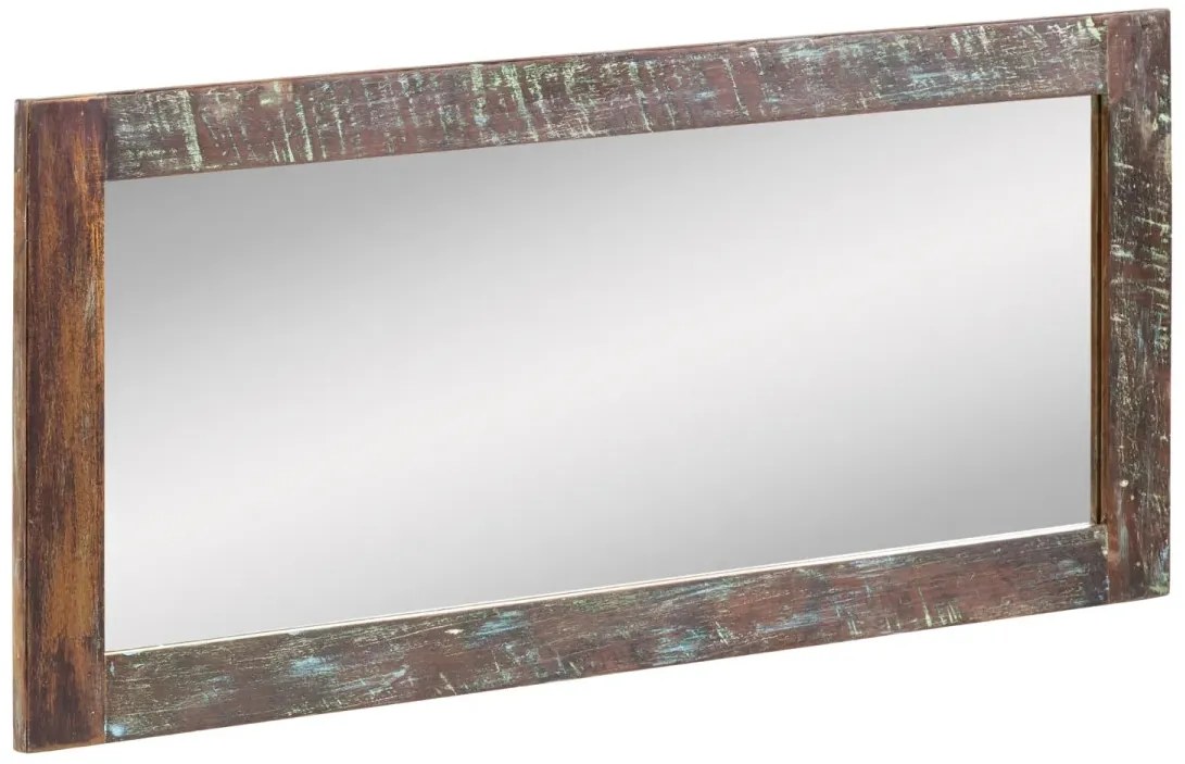 furniture-nabytek.cz - Masívne kúpeľňové zrkadlo Sumana II z recyklovaného dreva, lakované, hnedé – 130×60 cm