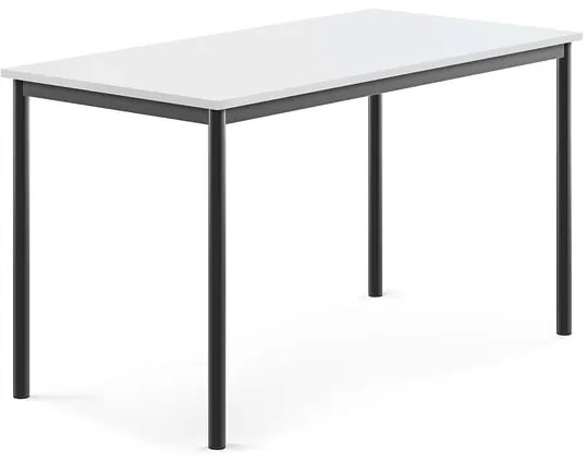 Stôl BORÅS, 1400x700x760 mm, laminát - biela, antracit