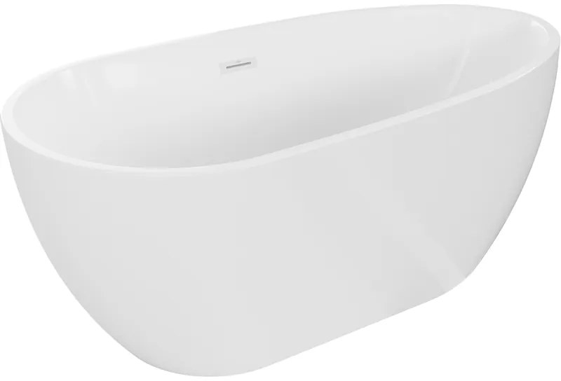 Mexen Eos, voľne stojaca vaňa 170 x 75 cm, biela, biely prepad, 52471707500-20