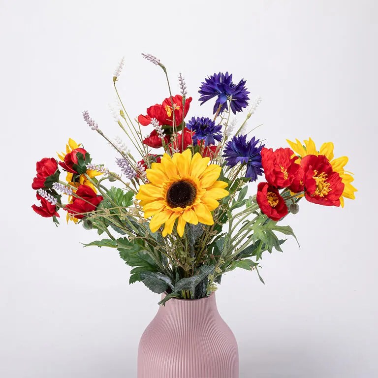 Kytica SLNEČNICA, VLČÍ MAK, NEVÄDZA, ANEMONKA 65 cm